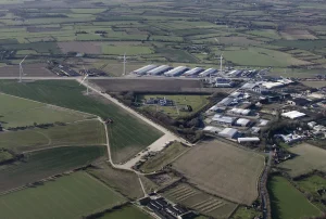 An aerial shot of Eye Airfield